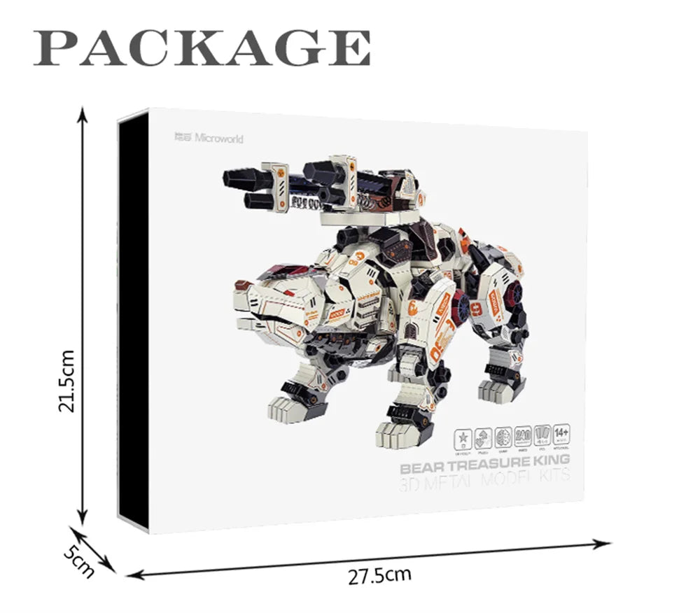 Microworld 3D Metall Puzzle Spiel Mechanische Eisbär Modell Bunte Tier DIY Puzzle Spielzeug Geburtstag Weihnachten Geschenke Für Erwachsene