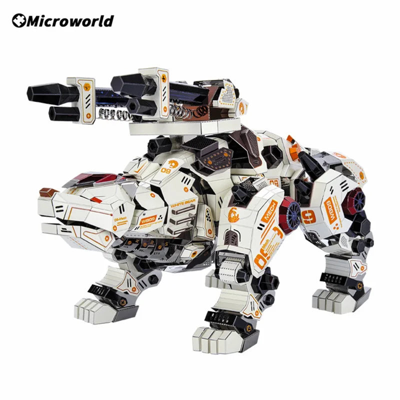 Microworld 3D Metall Puzzle Spiel Mechanische Eisbär Modell Bunte Tier DIY Puzzle Spielzeug Geburtstag Weihnachten Geschenke Für Erwachsene