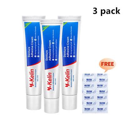 Y-Kelin Prothese Adhesive Creme 120 Gramm (40g * 3 Packs) starke Dentadura Prothese Zähne GlueRemovable Falsche Ältere Geschenk