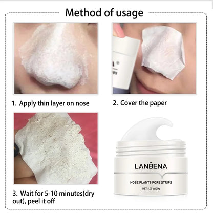 LANBENA Neue Stil Mitesser Entferner Nase Maske Poren Streifen Schwarze Maske Peeling Schwarz Tiefen Reinigung Hautpflege Schönheit Gesundheit