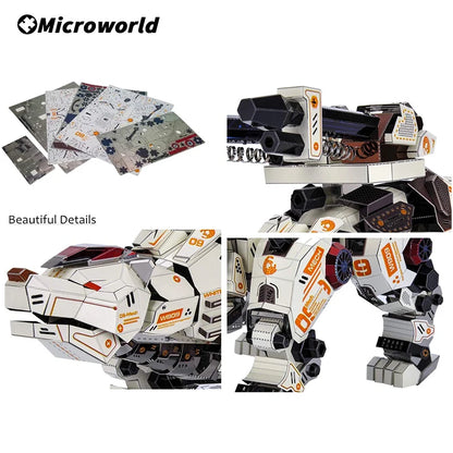 Microworld 3D Metall Puzzle Spiel Mechanische Eisbär Modell Bunte Tier DIY Puzzle Spielzeug Geburtstag Weihnachten Geschenke Für Erwachsene