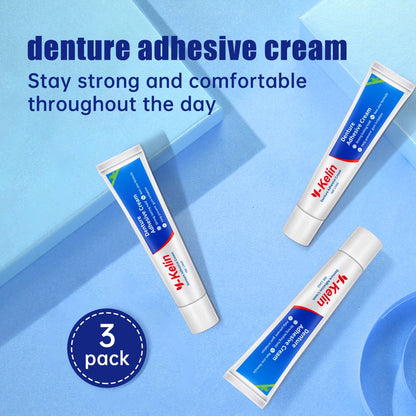 Y-Kelin Prothese Adhesive Creme 120 Gramm (40g * 3 Packs) starke Dentadura Prothese Zähne GlueRemovable Falsche Ältere Geschenk