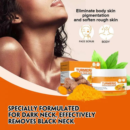 Kurkuma-Peeling, 150 g, hautaufhellendes Peeling, Gesichts- und Körperpeeling, entfernt abgestorbene Haut, tief reinigendes Bikini-Peeling für dunkle Innenseite