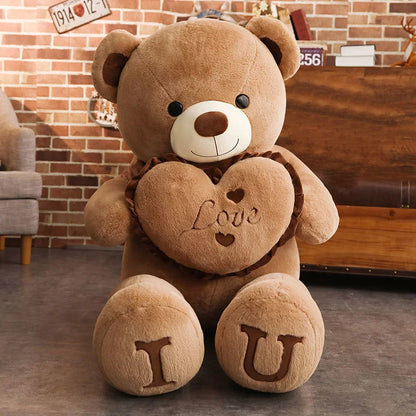100cm groß Ich liebe dich Bär Plüsch tier schöne riesige ausgestopfte weiche Bär Puppe Liebhaber Bär Kinder Spielzeug