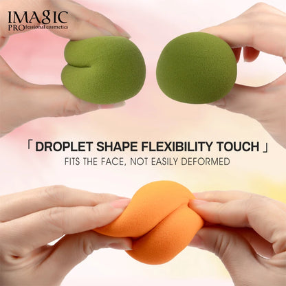 IMAGIC Makeup Sponge 3Pcs Set – Soft Cosmetic Puff for Foundation, Concealer & Cream