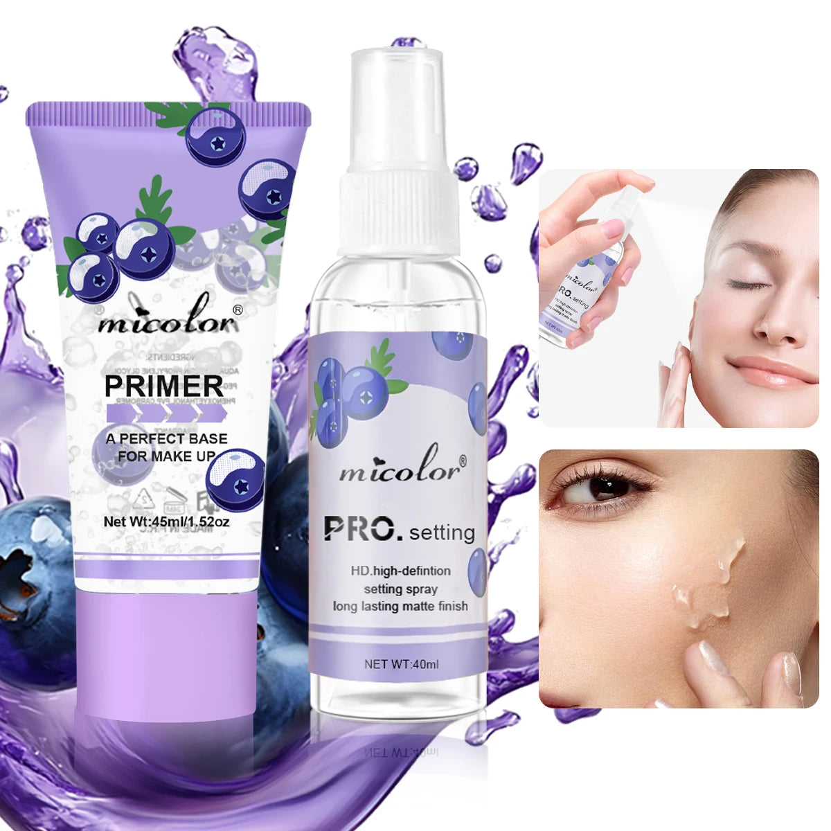 Make-up-Set mit Make-up-Grundierung + Fixierspray