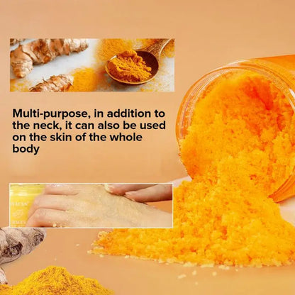 Kurkuma-Peeling, 150 g, hautaufhellendes Peeling, Gesichts- und Körperpeeling, entfernt abgestorbene Haut, tief reinigendes Bikini-Peeling für dunkle Innenseite