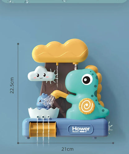Children's Take A Shower Paddle Toys Cartoon Animals Dinosaurs Spin Water Spray Waterwheel Bath Toy Kids Delight Shower Toy Gift