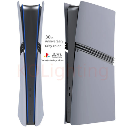 30th Anniversary Limited Digital Edition Pro Case Pro Graue Ersatz-Frontplatte mit Logo-Haut 30th Sticker Shell für PS5 Pro