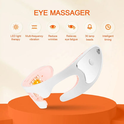 Anti-Aging-Augenmassagegerät, LED-Photonentherapie, Entspannung, Müdigkeitslinderung, Aufhellung dunkler Ringe, glatte Augen, feine Linie, Schönheit, Augenpflege