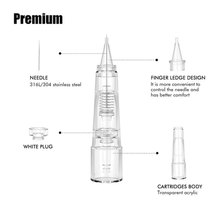 Biomaser Professionelle Permanent Make-Up Patrone Nadeln 1R/2R/3RL/5RL Einweg Sterilisiert Tattoo Stift Maschine Nadeln Tipps