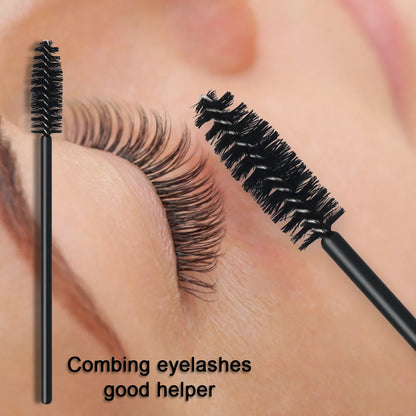 Einweg Kristall Wimpern Augenbrauen Pinsel Wimpern Mascara Zauberstäbe Applikator biegbare 50 Stück