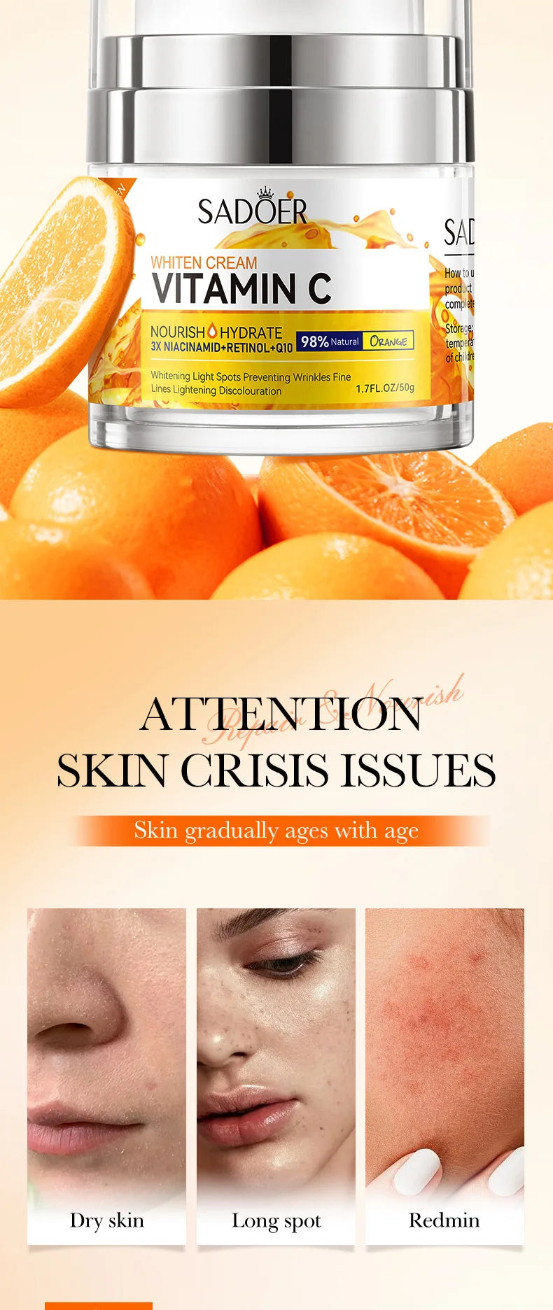 Vitamin C Collagen Face Cream SADOER