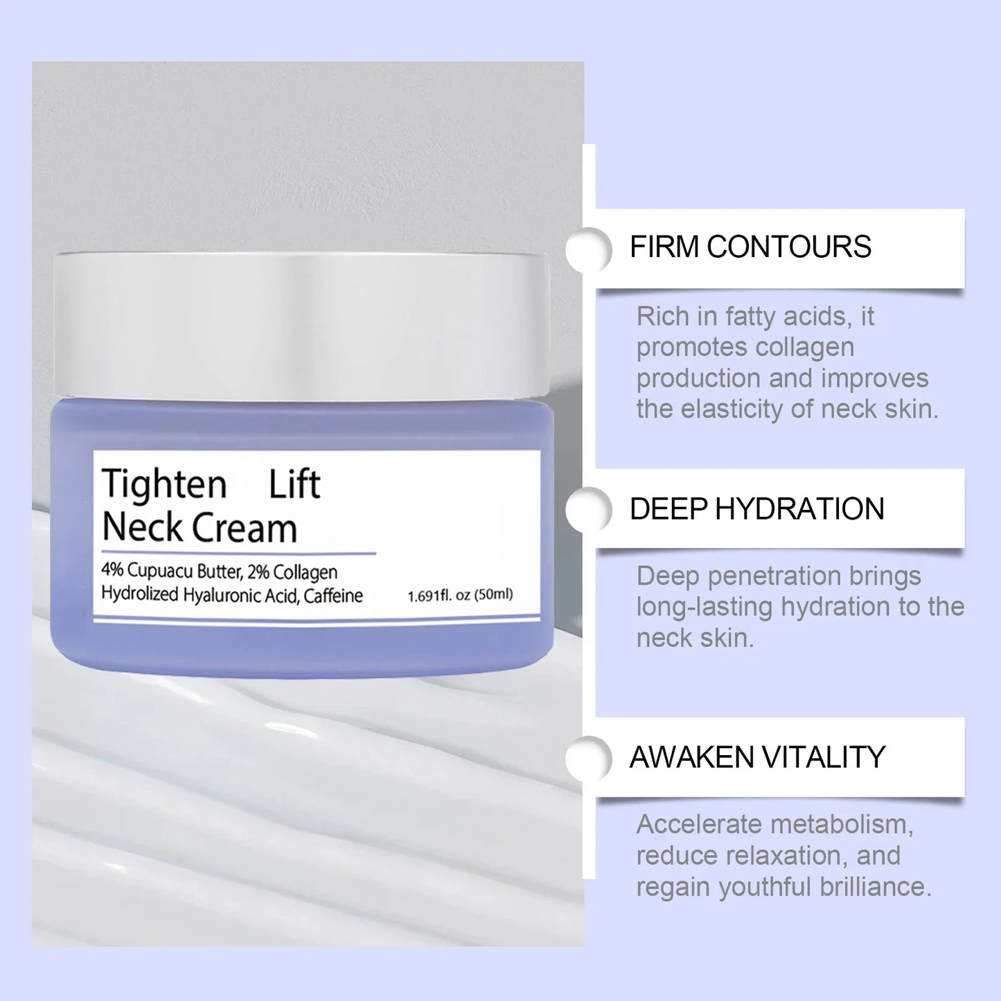 Straffen Lift Hals creme hellt feine Linien auf hellt Firmen nährt Hals creme aufhellend glättende Feuchtigkeit creme Hals creme