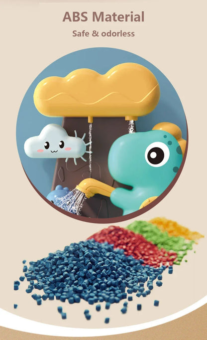 Children's Take A Shower Paddle Toys Cartoon Animals Dinosaurs Spin Water Spray Waterwheel Bath Toy Kids Delight Shower Toy Gift