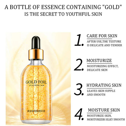 100 ml 24k Gold Hyaluronsäure Nicotinamid Gesichtsserum Anti Aging Gesichtslifting Kollagen Essenz Hautpflege Whitening Serum