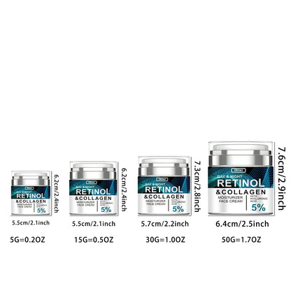 Feuchtigkeitsspendende Tages- & Nachtcreme mit Retinol, Kollagen und Hyaluronsäure für das Gesicht – TRSTAY