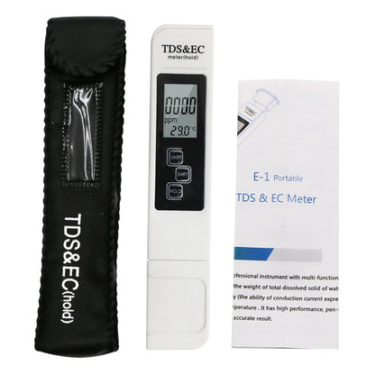 Professioneller 3-in-1-PH-Tester, Wasser-PH-Messgerät, TDS EC-Temperaturmessgerät, digitaler LCD-Wasserteststift, Reinheitsfilter, Wasserqualität