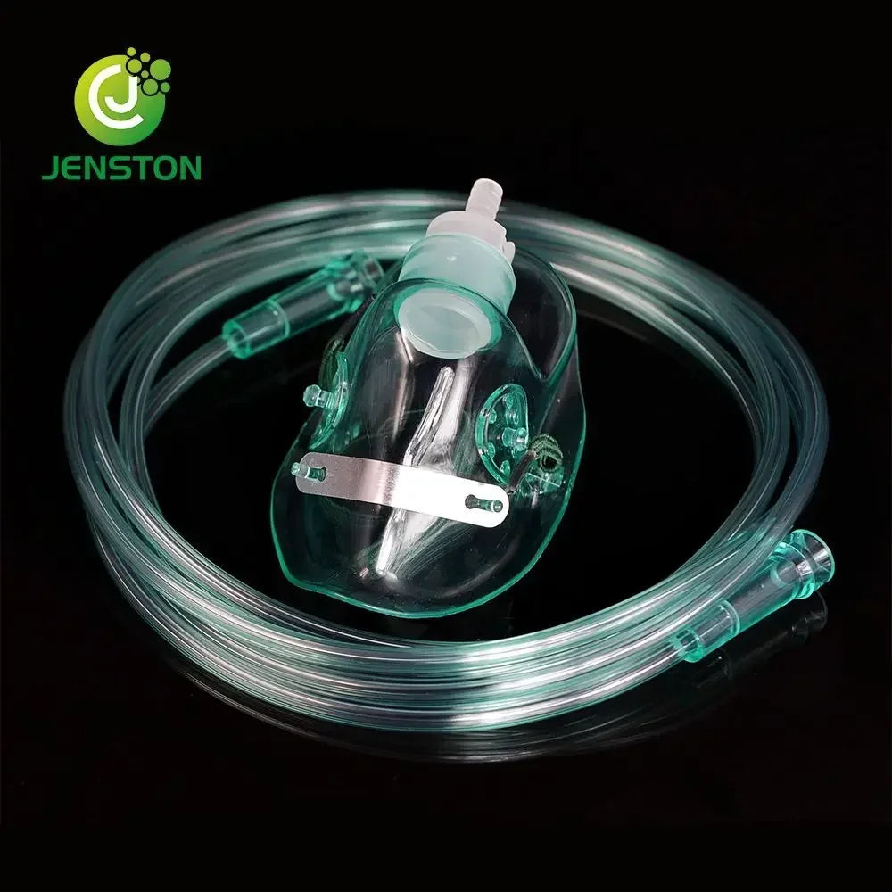 Sauerstoff-Atemschutzmaske, Vernebler, Maske, Tasse, Rohr, Inhalator, Leitung, Kind, Erwachsene, Einweg-Atmung, Krankenhaus, Klinik, Gesundheitswesen, Verdampfer