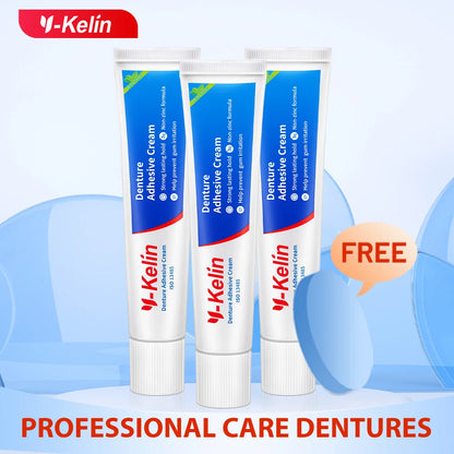 Y-Kelin Prothese Adhesive Creme 120 Gramm (40g * 3 Packs) starke Dentadura Prothese Zähne GlueRemovable Falsche Ältere Geschenk