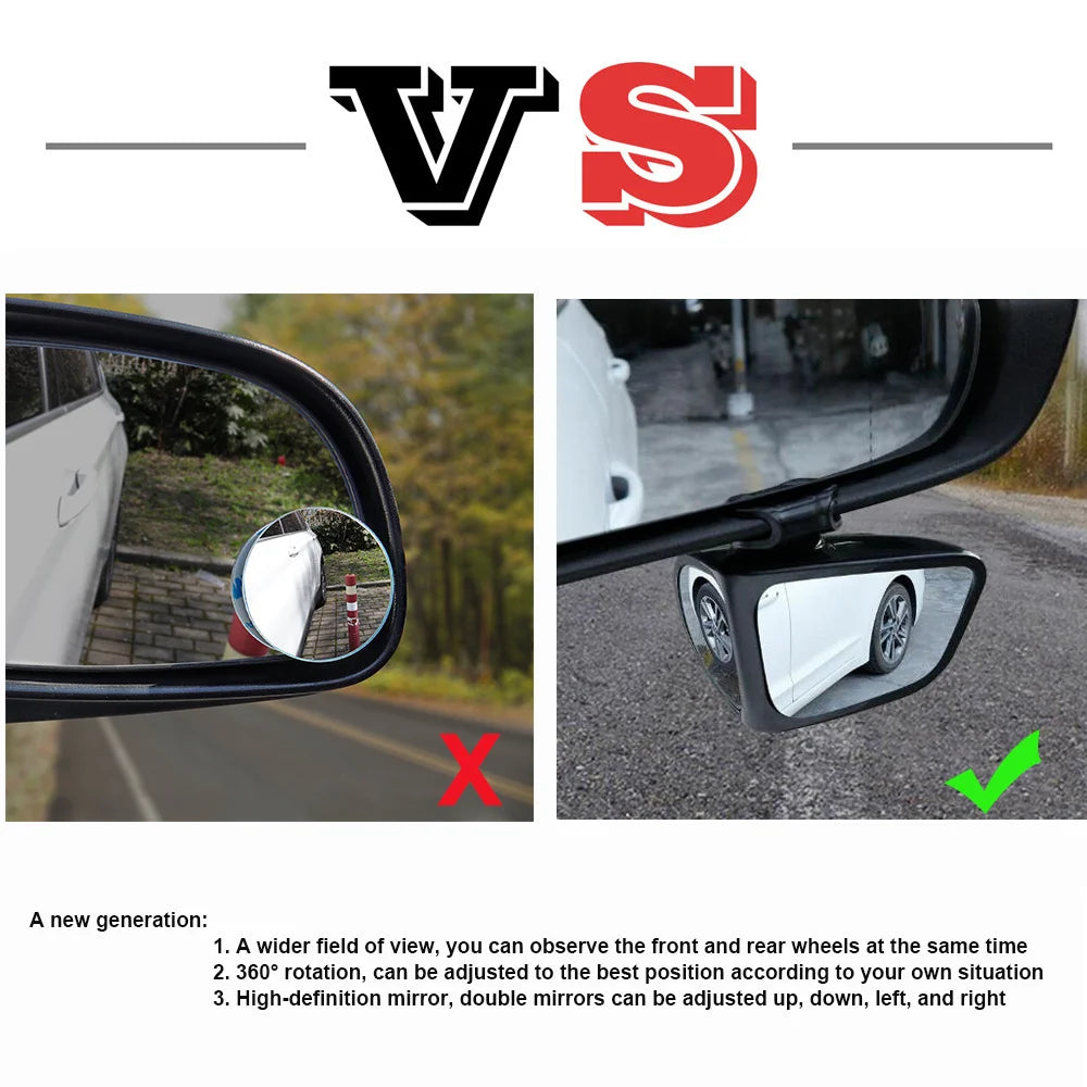 1/2 stücke 360 Rotation Einstellbare Auto Toter Winkel Spiegel Weitwinkel Konvexen Rückspiegel Ansicht Vorne Hinten Rad Auto zubehör