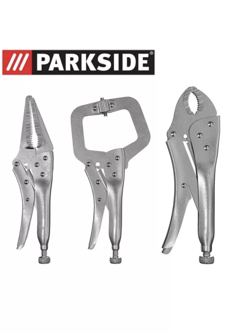 Parkside 3-teiliges Verriegelungszangen-Set – Hochwertige Zangen für präzises Arbeiten